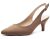 Greatonu – Zapatos con tacón de Aguja Corto y talón al Aire para Mujer para Vestir,Taupe, 39 EU