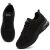 Topwolve Zapatillas para Correr Mujer Calzados Deportivo Zapatos de Running Exteriores Zapatillas de Caminar Transpirable Ligero,Todo Negro,40 EU