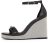 Tommy Hilfiger Alpargatas de cuña Mujer Sandal Leather de piel, Negro (Black), 39