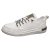 Zapatillas Casuales para Hombre de Cuero con Puntera, Suela Texturizada Acolchada, Elegantes y Cómodas para Caminatas Diarias (White, 41)