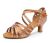 Rosefinch Zapatos de Baile Latino con Diamantes de imitación para Mujer,Moderno Pole Dance Baile de salón Zapatos de Boda Zapatos de latín para niñas Señoras Marrón 5cm Tacón 38EU