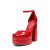 DREAM PAIRS Zapatos de tacón Cerrados para Mujer.,Size 38.5,Pat Rojo,SDPU2319W