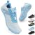ZDQ Barefoot Shoes Minimalistas Sneakers Hombre Mujer Transpirable Ligeras Flexible Puntera Ancha Zapatos Descalzos Trail Running Deportes Casual Fitness Azul 38