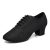 YCALCP Zapatos de Baile Latino Negro Mujer con Cordones Punta Cerrada Salsa Tango Bachata Práctica Zapatos de Baile, 38.5 EU