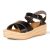Amazon Essentials Sandalia Tipo Alpargata con Plataforma Plana Mujer, Negro, 36 EU