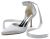 MINITOO Zapatos de tacón sexy para mujer, correa de tobillo para novia, bombas de boda con lazo MY118, My118 Plata 8 5 cm Tacón, 38 EU