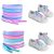 EQLEF Cordones Arcoiris, 2 Pares de Degradados Infantiles para Niños y Niñas, Rosa y Colores, 120cm para 5-6 Hoyos, Zapatillas Deportivas y Zapatos de Lona