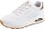 Skechers Uno – Shimmer Away, Zapatillas de Deporte Mujer, White Durabuck Rose Gold Duraleather Trim, 37.5 EU