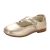 Zapatos de baile de cuero para niñas, sandalias de vestir para niñas, para fiestas, bodas, cumpleaños, Gold, 13.5 UK Child
