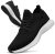Giniros Zapatillas Running Hombre Zapatillas de Deportivas Bambas Sneakers Correr Jogging Caminar Gimnasio Fitness Tenis Trabajo Ligeros Transpirables Zapatillas Deporte Negro Blanco 41 EU