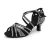 Rosefinch Zapatos de Baile Latino con Diamantes de imitación para Mujer,Moderno Pole Dance Baile de salón Zapatos de Boda Zapatos de latín para niñas Señoras Negro 5cm Tacón 41EU