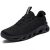 URDAR Zapatillas Running Hombre Jogging Fitness Sneakers Ligeros Transpirables Zapatillas Hombre(Negro,44EU)