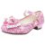 CHINYROZA Zapatos Princesa Niñas Tacones Niña Princesa Disfraz Regalo, Rosa 29
