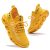 Dannto Hombre Mujer Zapatillas de Deporte Running Zapatos para Correr Gimnasio Sneaker Deportivas Padel Transpirables Casual Calzado Unisex(Amarillo,44)