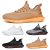 Zapatillas de Running para Hombre Mujer Casual Ligero Transpirables Zapatos para Correr Gimnasio Deportives Transpirables Atlético Zapatos Gimnasio Confort Fitness Sport Sneake G156 Golden 41