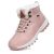 Botas Niños Botas de Senderismo para Niña Botas de Nieve Zapatos de Algodón Impermeable Bota de Invierno Rosa Gr.25